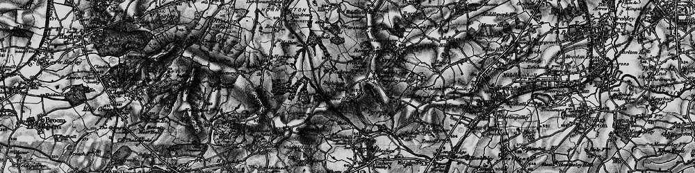 Old map of Frankley Hill in 1899