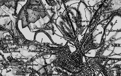 Old map of Frankwell in 1899
