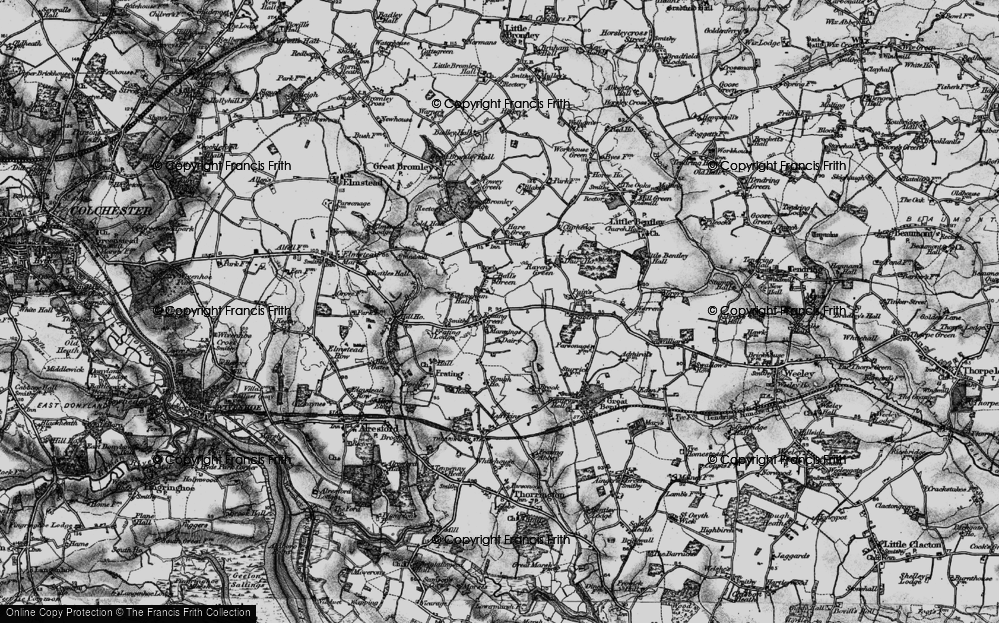 Old Map of Frating Green, 1896 in 1896