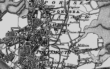 Old map of Fratton in 1895