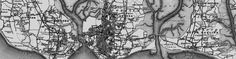 Old map of Fratton in 1895