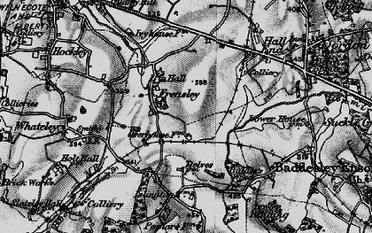 Old map of Penmire Brook in 1899