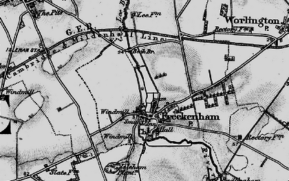 Old map of Freckenham in 1898