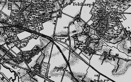 Old map of Freeland Corner in 1898
