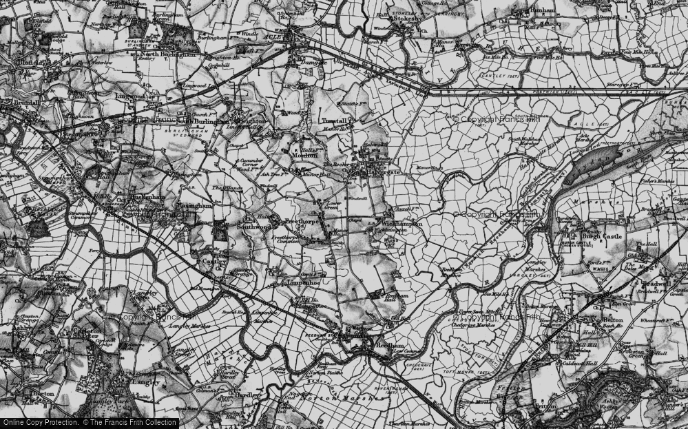Old Map of Freethorpe, 1898 in 1898