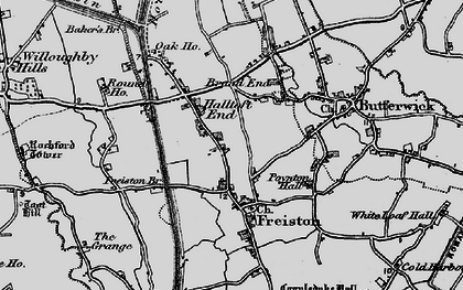 Old map of Freiston in 1898