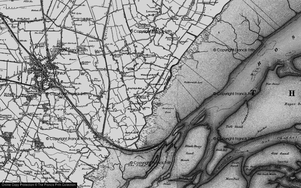 Old Map of Freiston Shore, 1898 in 1898