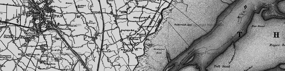 Old map of Freiston Shore in 1898