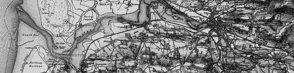 Old map of Fremington in 1898