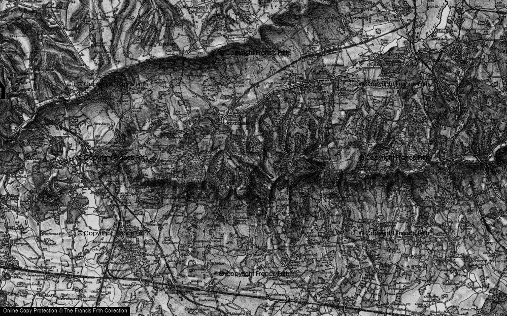 Old Map of Historic Map covering Chartwell in 1895