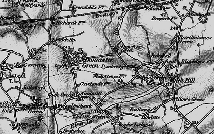 Old map of Frenches Green in 1896