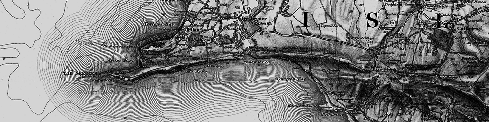 Old map of Freshwater Bay in 1895