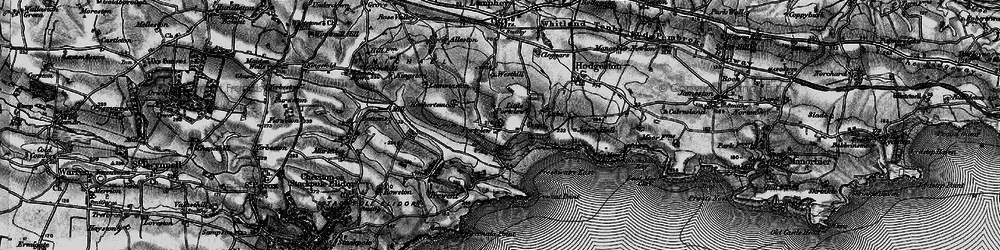 Old map of Freshwater East in 1898