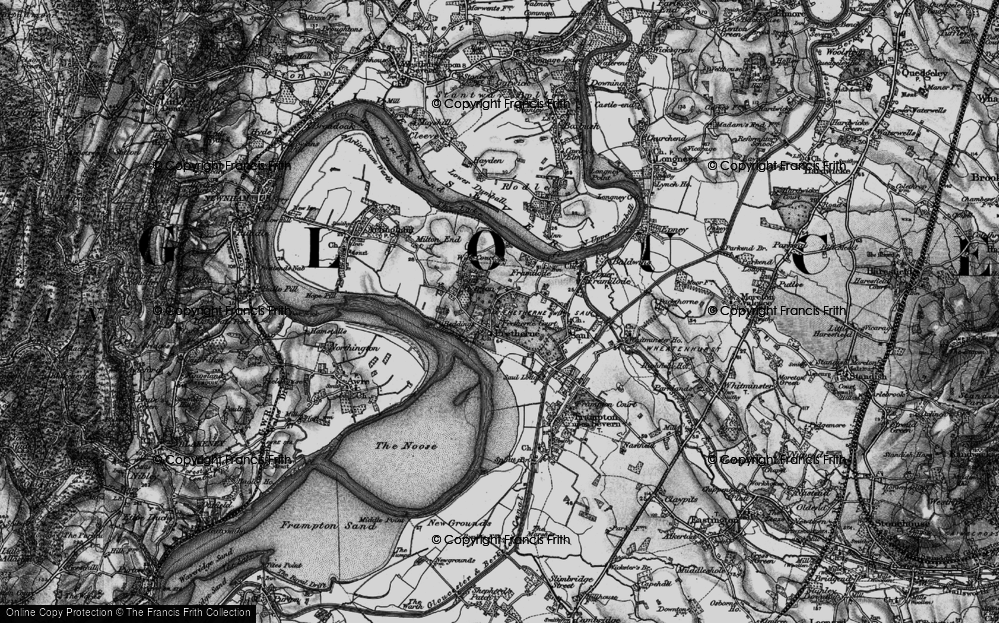 Old Map of Fretherne, 1896 in 1896