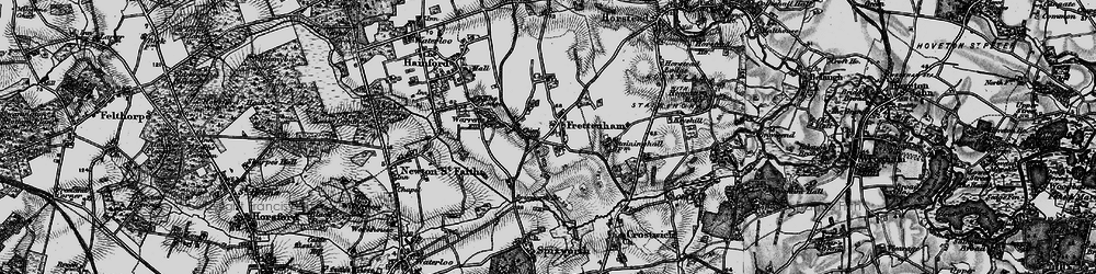 Old map of Frettenham in 1898