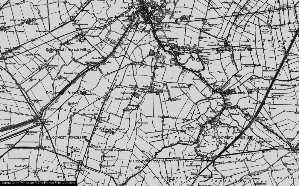 Old Map of Friday Bridge, 1898 in 1898