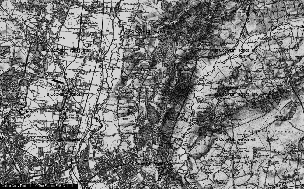 Old Map of Friday Hill, 1896 in 1896
