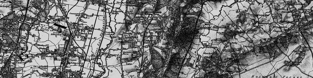 Old map of Friday Hill in 1896