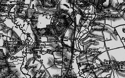 Old map of Benhall Lodge in 1898