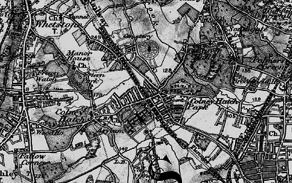 Old map of Friern Barnet in 1896