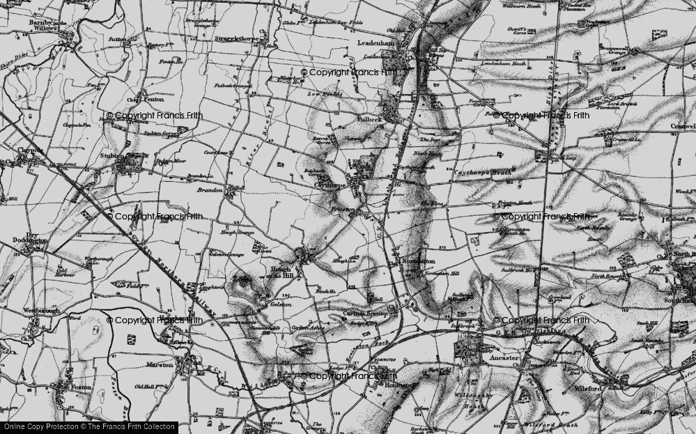 Old Map of Frieston, 1895 in 1895