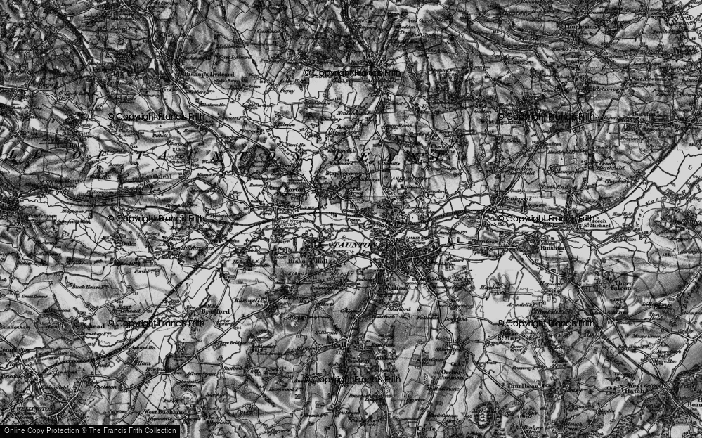 Old Map of Frieze Hill, 1898 in 1898