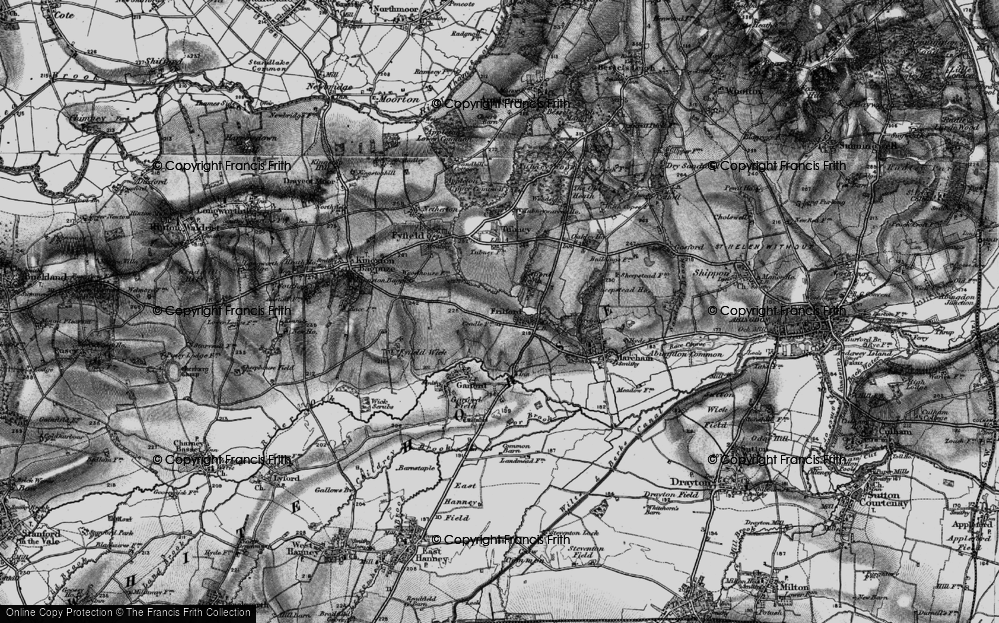 Old Map of Frilford, 1895 in 1895