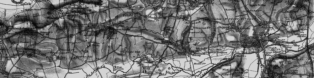 Old map of Frilford in 1895