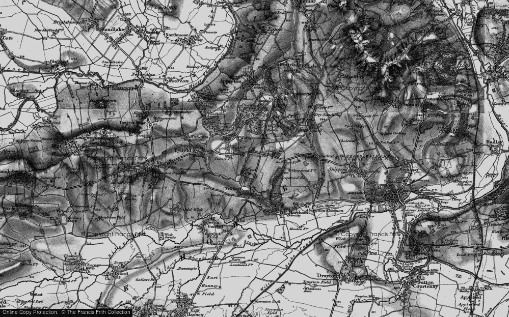 Old Map of Frilford Heath, 1895 in 1895