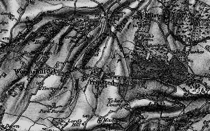 Old map of Frinsted in 1895
