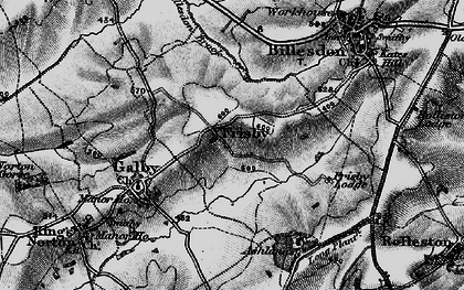 Old map of Billesdon Brook in 1899