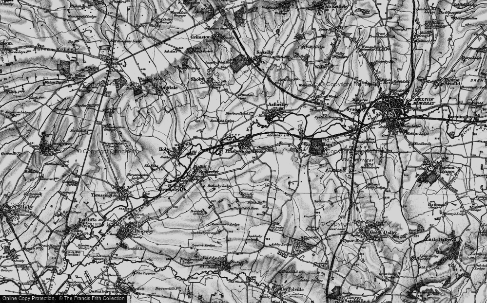 Old Map of Frisby on the Wreake, 1899 in 1899