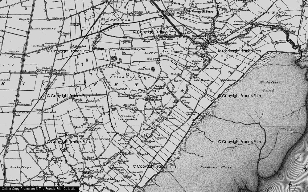 Old Map of Friskney, 1899 in 1899