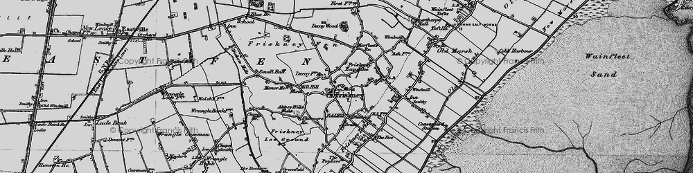 Old map of Friskney in 1899