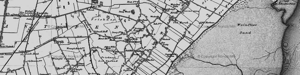 Old map of Friskney Eaudyke in 1899