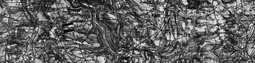 Old map of Briars, The in 1895