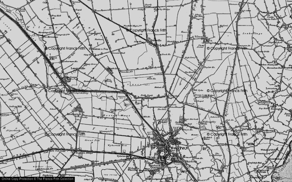 Old Map of Frith Bank, 1898 in 1898