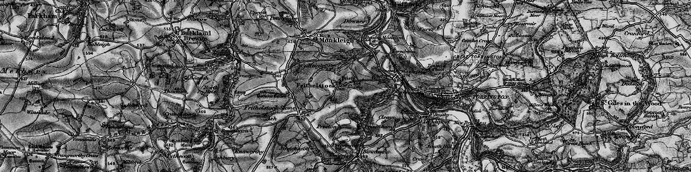 Old map of Frithelstock in 1895