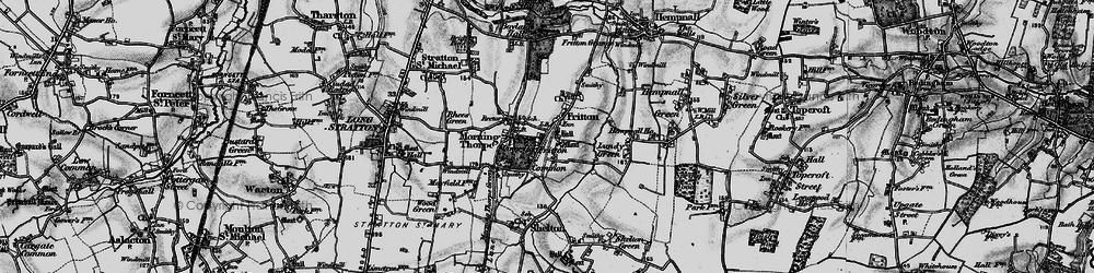 Old map of Fritton in 1898