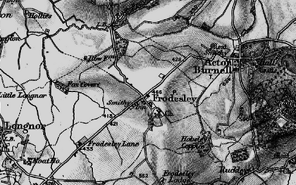 Old map of Frodesley in 1899