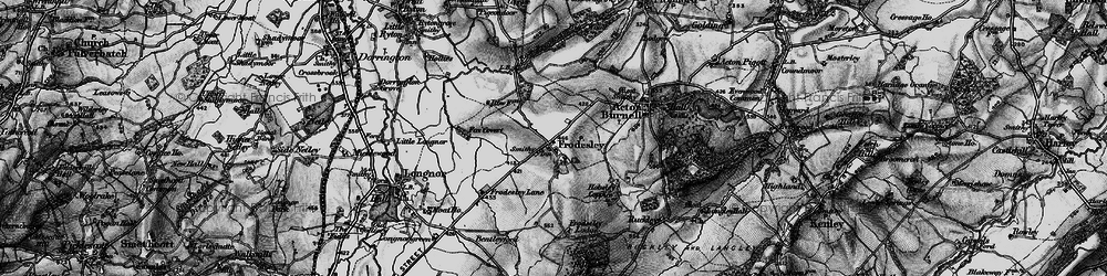 Old map of Frodesley in 1899