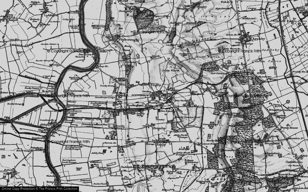 Old Map of Frodingham, 1895 in 1895