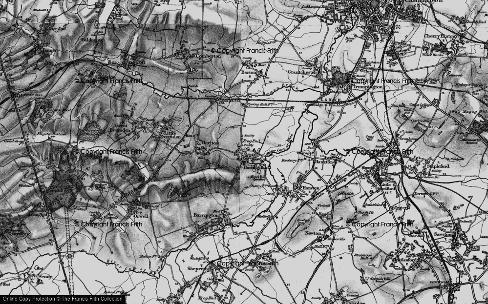 Old Map of Frog End, 1896 in 1896