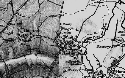Old map of Frog End in 1896