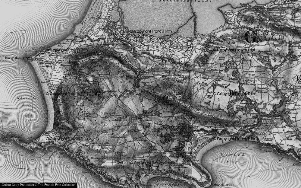 Old Map of Frog Moor, 1896 in 1896