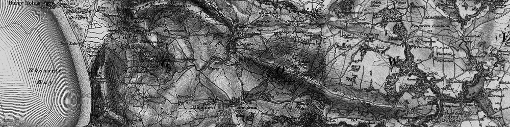 Old map of Frog Moor in 1896
