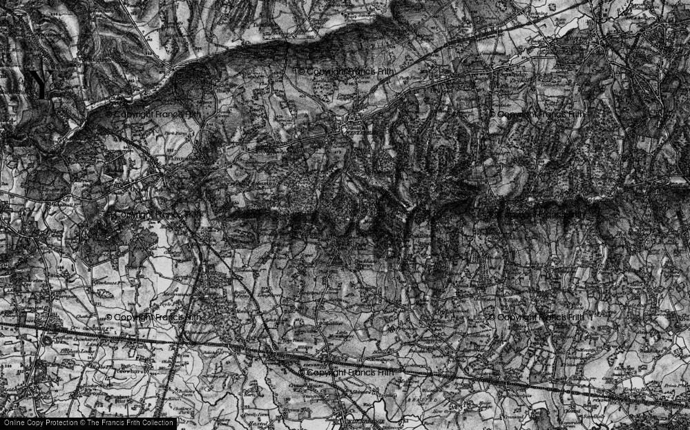 Old Map of Froghole, 1895 in 1895