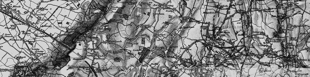 Old map of Frogland Cross in 1898