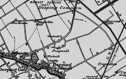 Old map of Frognall in 1898