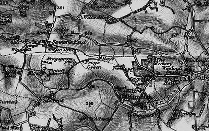 Old map of Frogs' Green in 1895